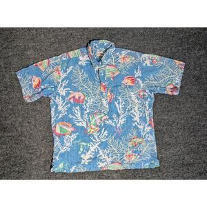 Reyn Spooner Shirt Mens Size Large Short Sleeve